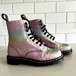 Dr Marten’s Lilac & Teal combat boots